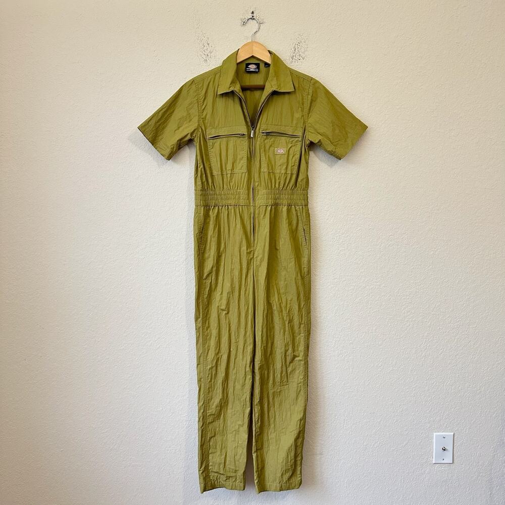 DICKIES Pacific Coveralls Moss Green Cotton Utility Work Boilersuit